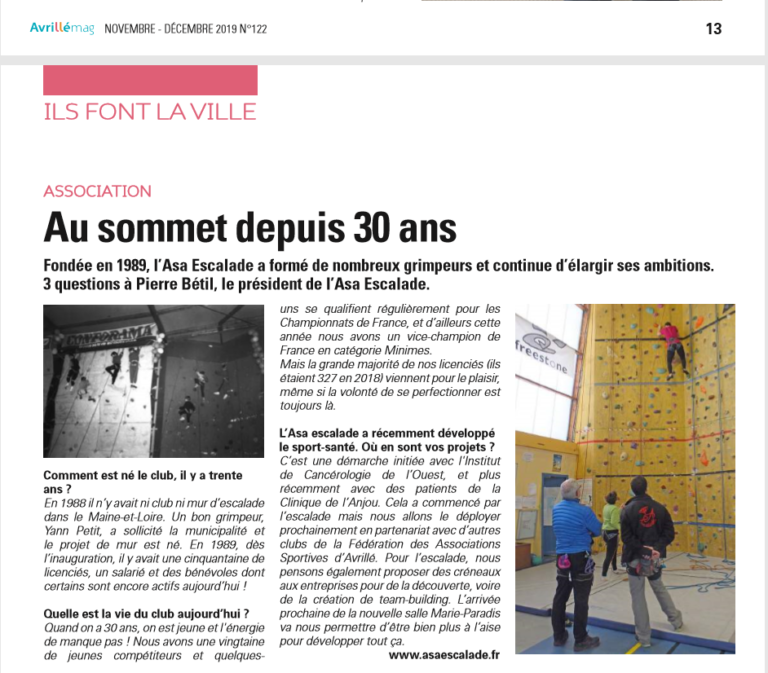 Au sommet depuis 30 ans